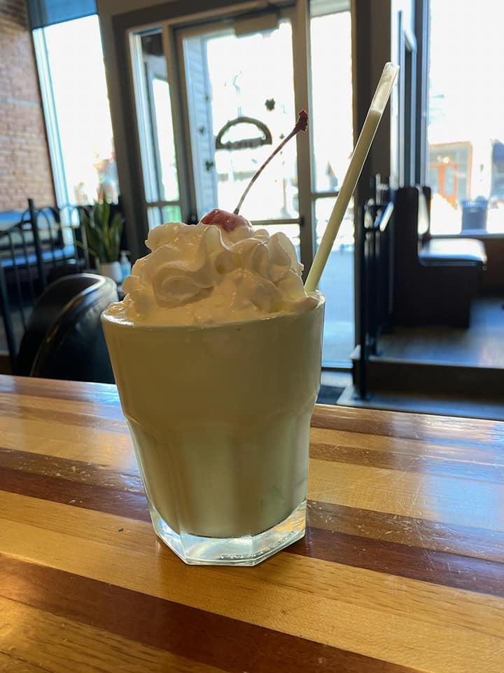 Hand-spun vanilla shake at Wilbo Burgers Cedar Falls