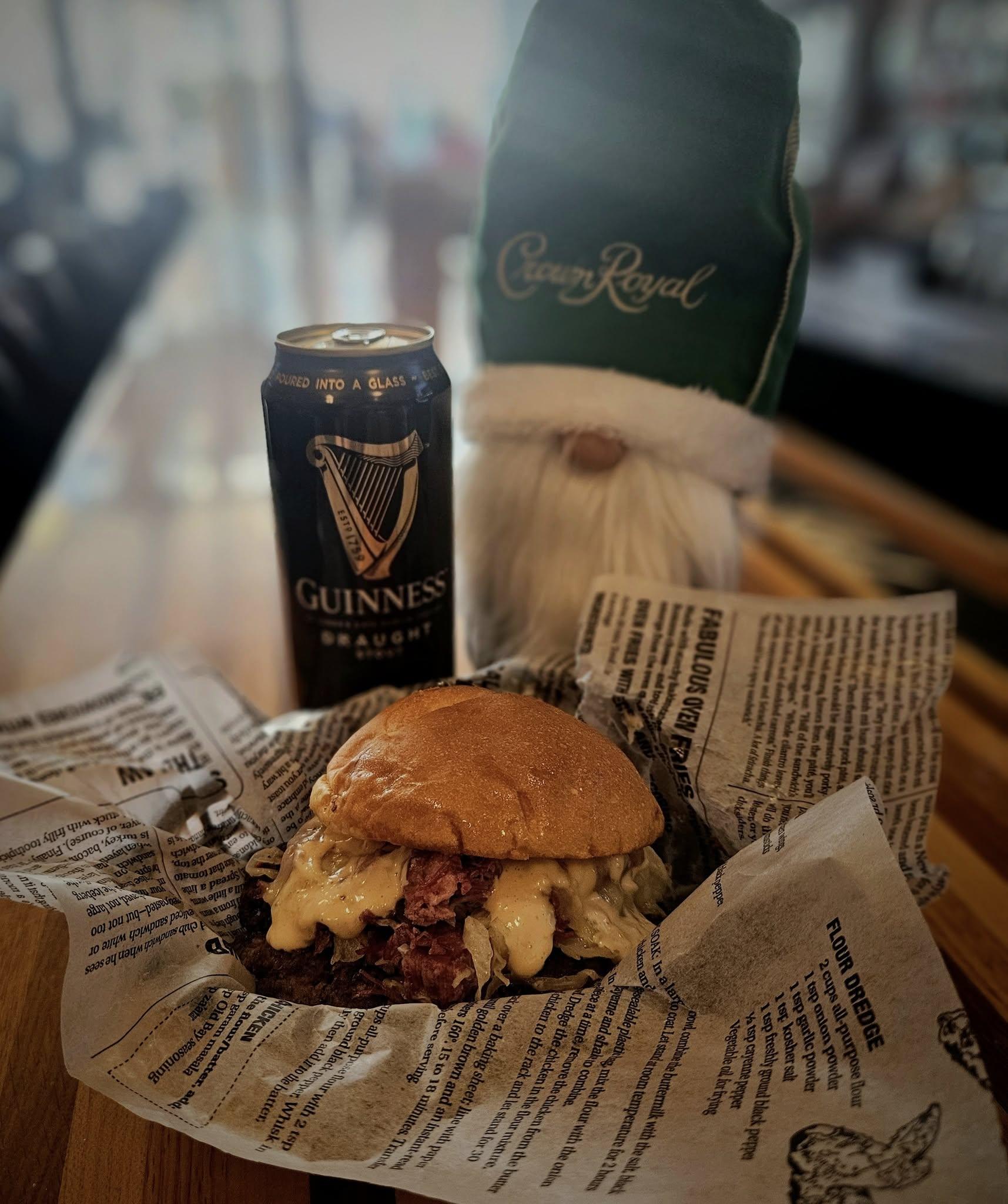 The Reuben Burger with corned beef, sauerkraut, swiss and thousand island — Wilbo Cedar Falls